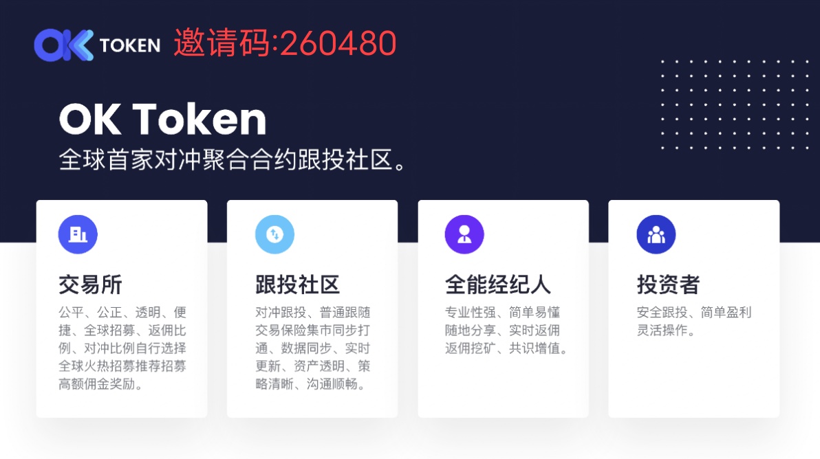 OK TOKEN全球‮家首‬对冲聚合合约跟投社区一键智能跟投USDT本位‮