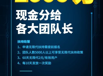 全网瓜分 1000 万，够胆你就来！2021 最强团队长招募令，无限代扶持！速来
